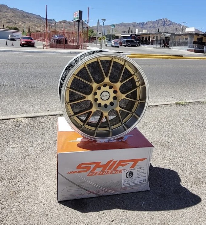 Gold Shift Performance wheel fresh out of the box at Smart Tire El Paso